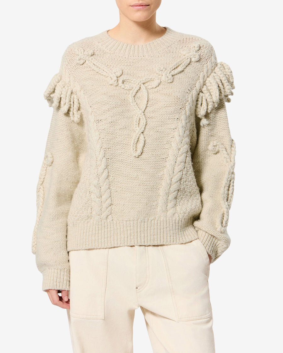 Pull Katria en laine — Écru, vue 1 ; référence PU0922FAD3L13E23EC