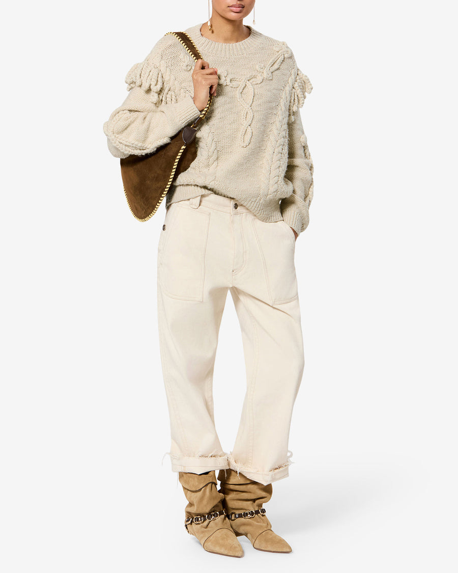 Pull Katria en laine — Écru, vue 2 ; référence PU0922FAD3L13E23EC