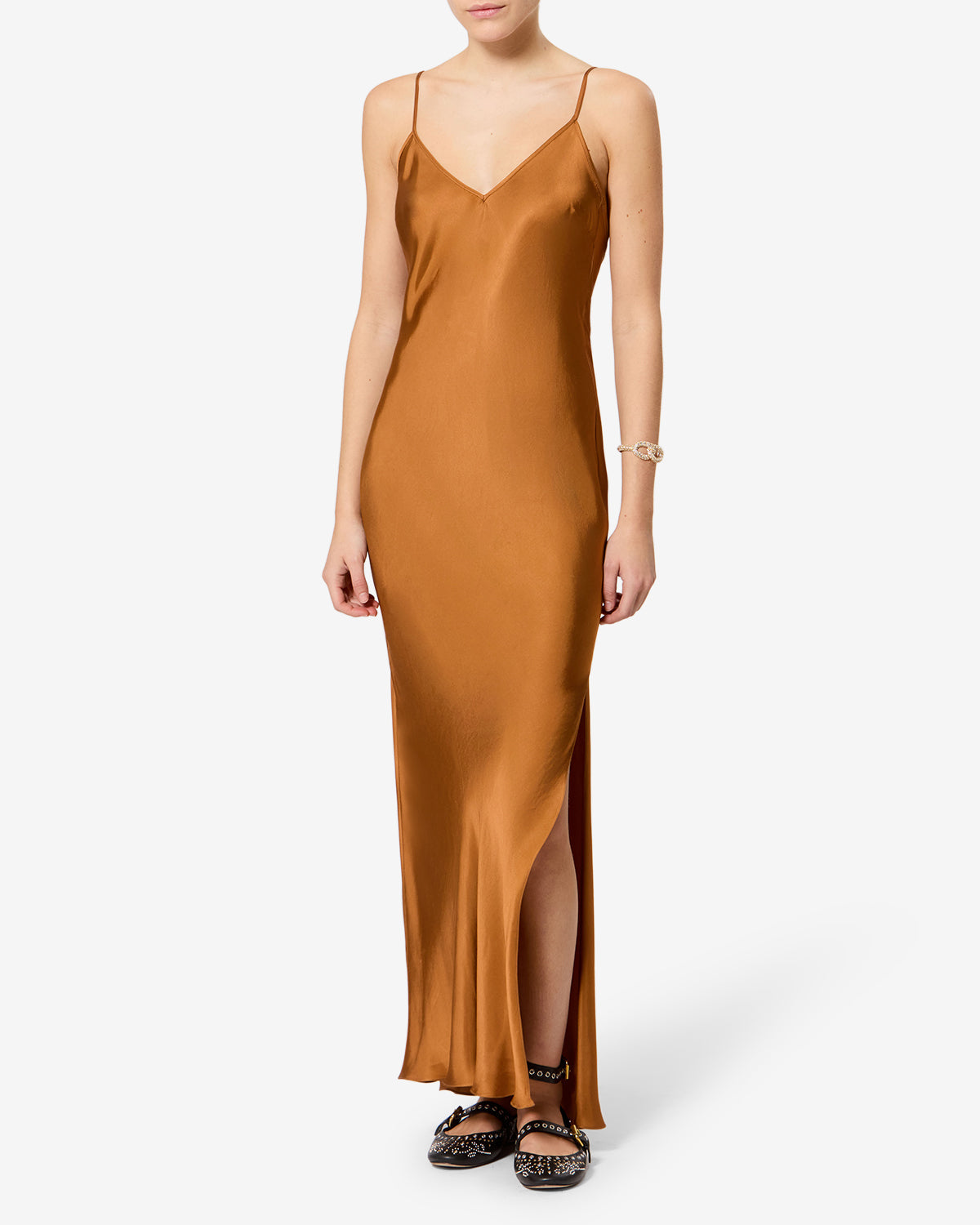 Robe Nevana — Caramel, vue 1 ; référence RO1150FAD3J13I50CA