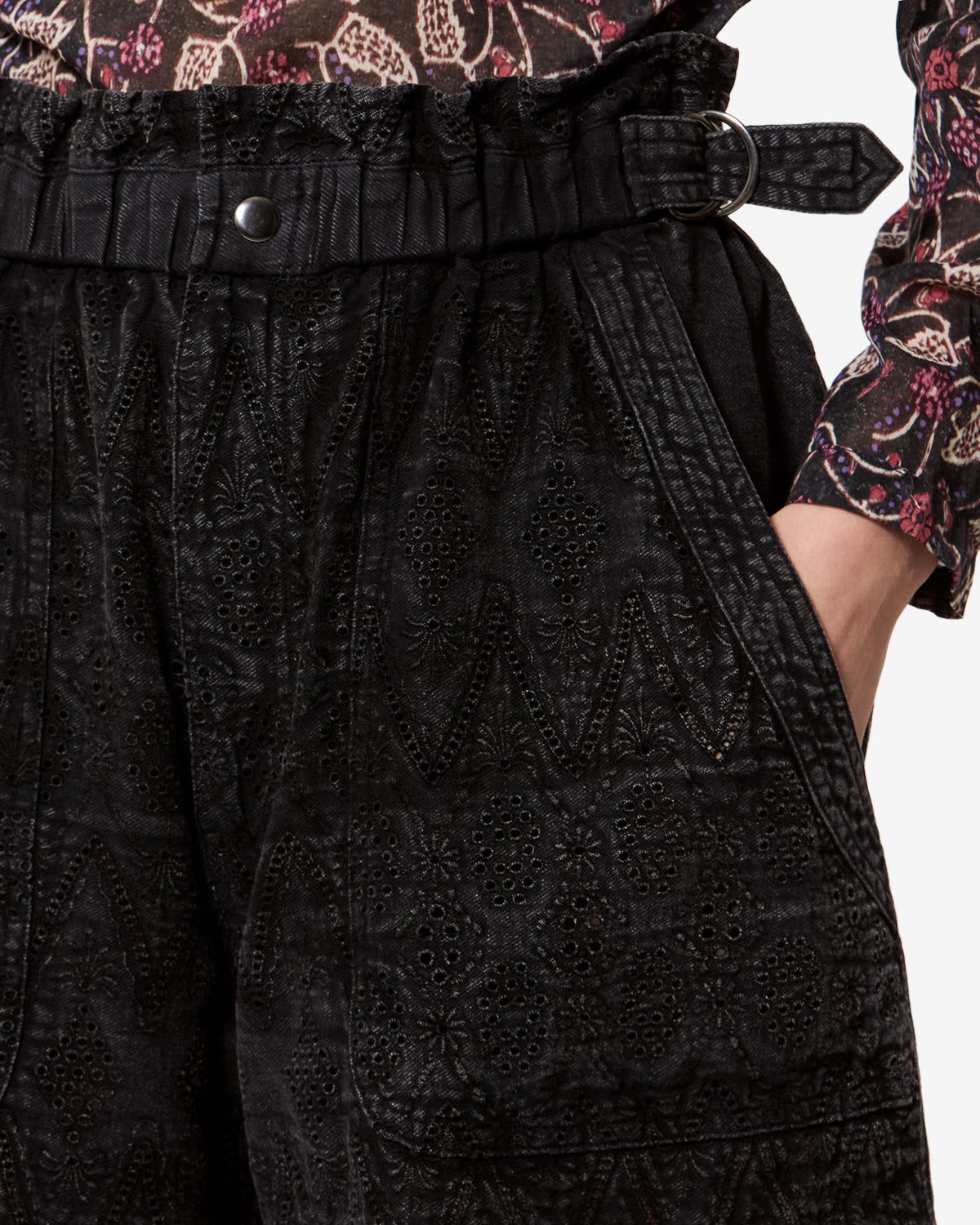 Short Kisha — Noir délavé, vue 3 ; référence SH0328FAD3I01E02FK