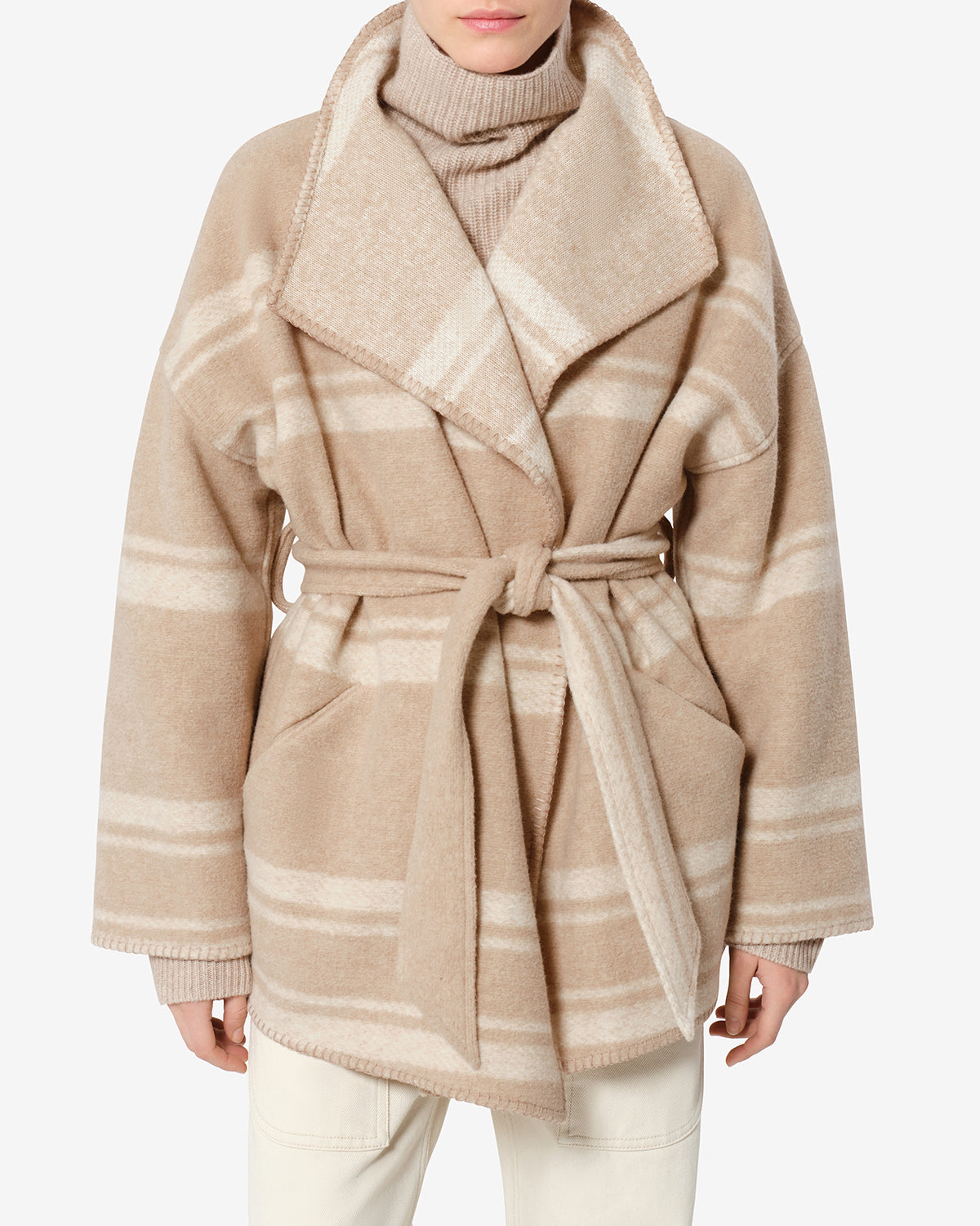 Manteau Brea — Sable, vue 1 ; référence MA0574FAD3D02E23SD
