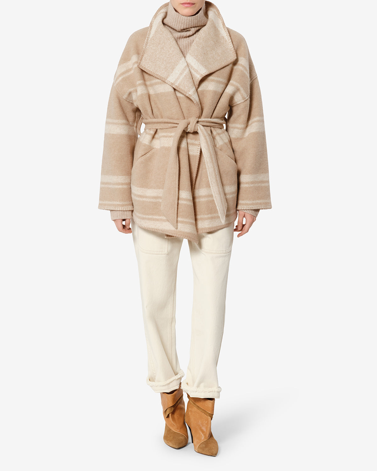 Manteau Brea — Sable, vue 2 ; référence MA0574FAD3D02E23SD