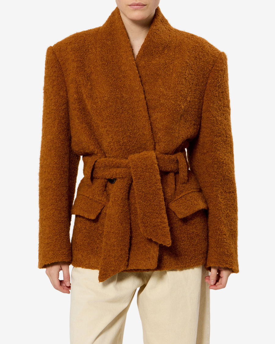 Veste Syndra en laine — Caramel, vue 1 ; référence VE0760FAD3E02I50CA
