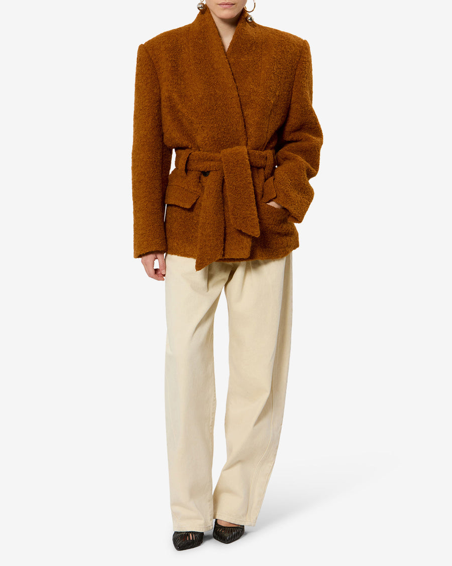 Veste Syndra en laine — Caramel, vue 2 ; référence VE0760FAD3E02I50CA