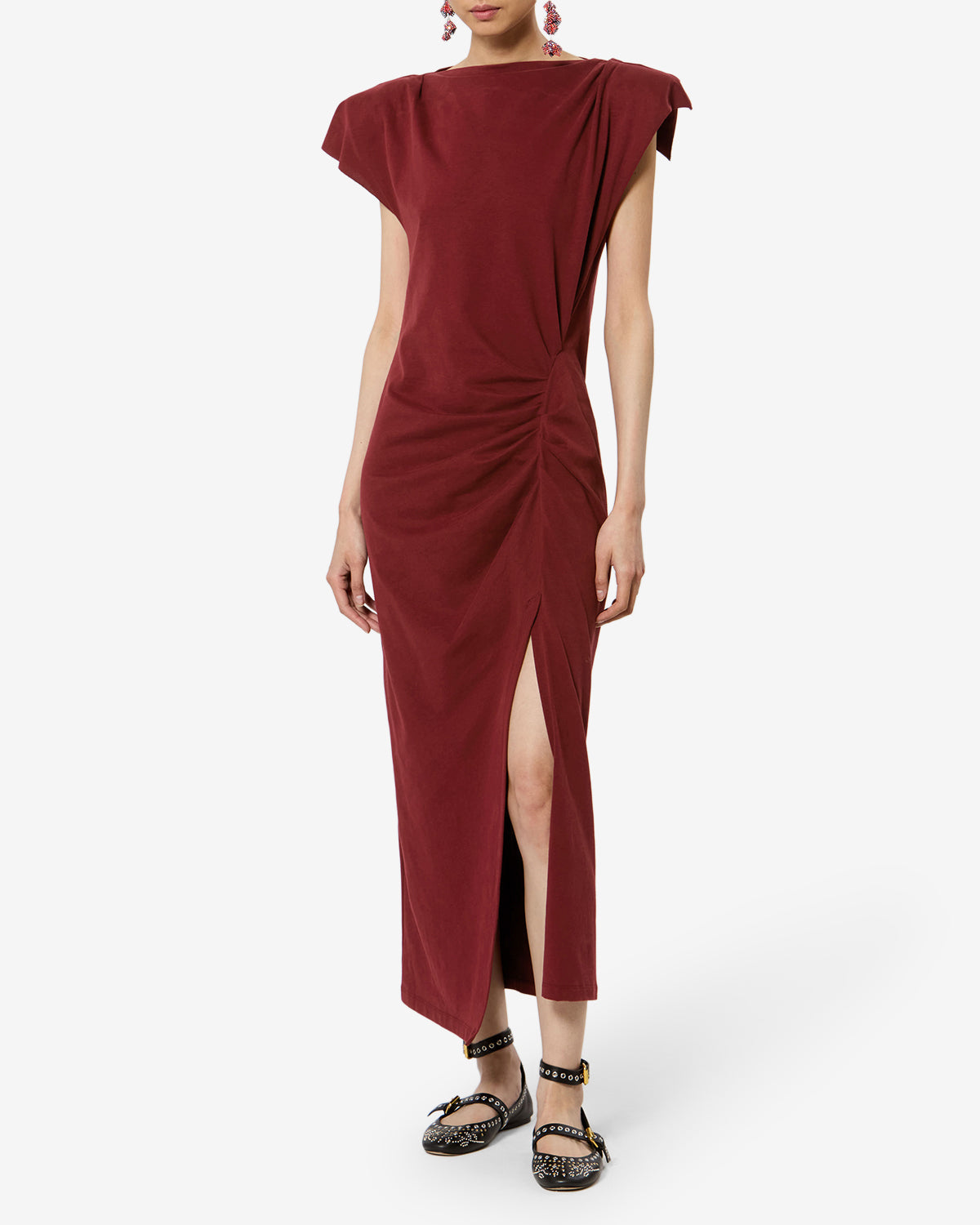 Robe Nadela — Bordeaux foncé, vue 1 ; référence RO0307FAA1N41I80DB