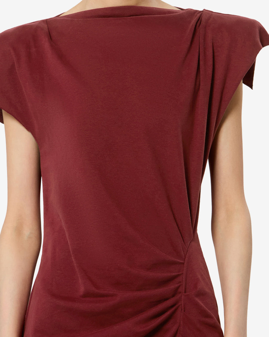 Robe Nadela — Bordeaux foncé, vue 2 ; référence RO0307FAA1N41I80DB