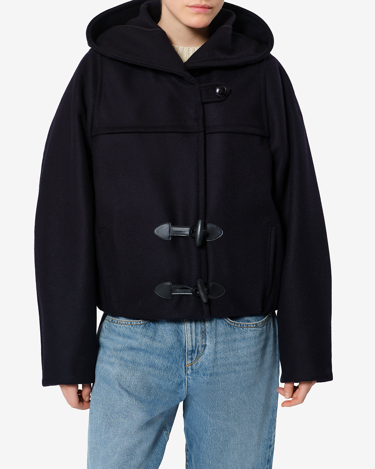 Manteau Trixie en laine — Bleu foncé marine, vue 1 ; référence MA0561FAD3D04I30DN