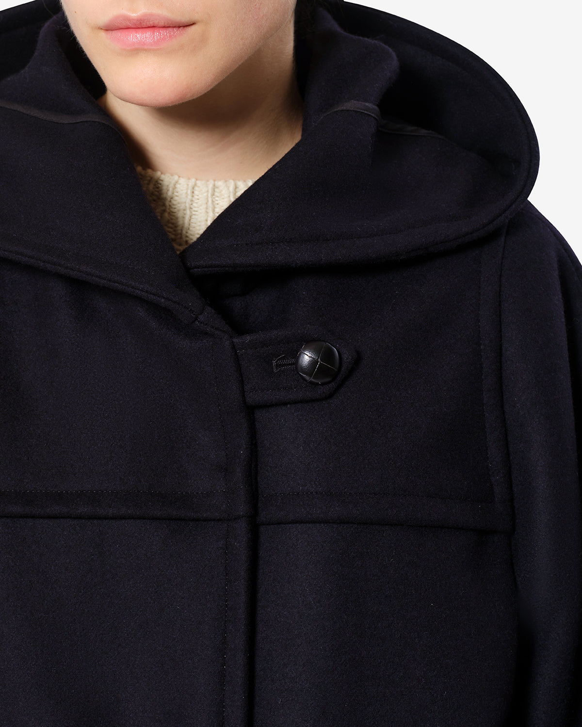 Manteau Trixie en laine — Bleu foncé marine, vue 3 ; référence MA0561FAD3D04I30DN