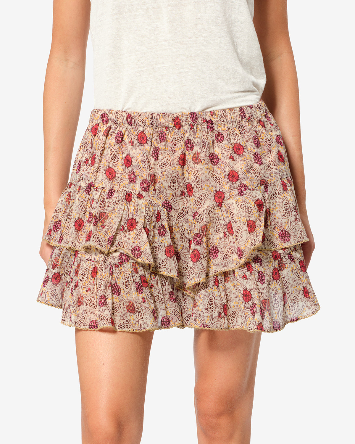 Short Jocadia — Écru-framboise, vue 1 ; référence SH0021FGD3J03EECRY
