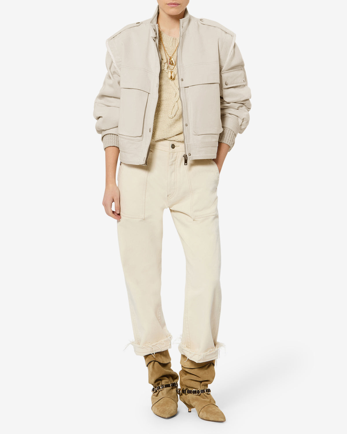 Veste Edany — Écru, vue 2 ; référence VE0687FAD3H02E23EC