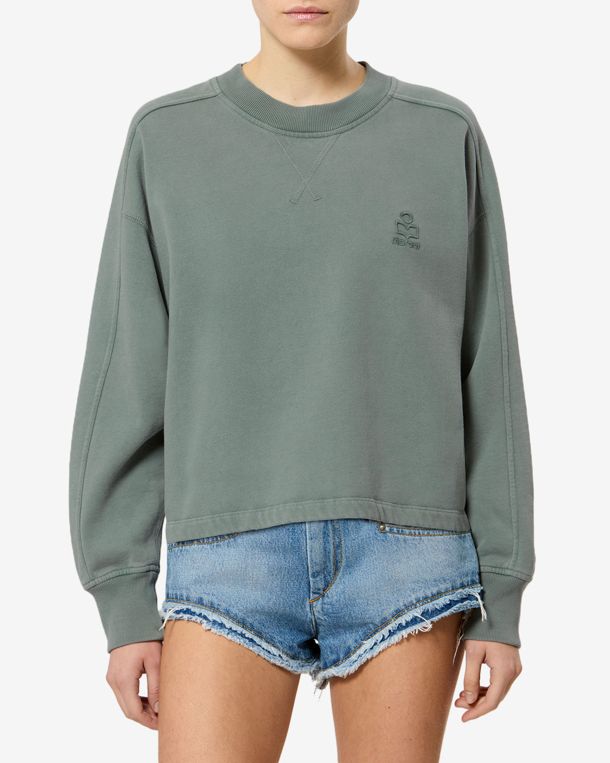 Sweatshirt Sunny — Sauge, vue 1 ; référence SW0186FAD1M06E60SE