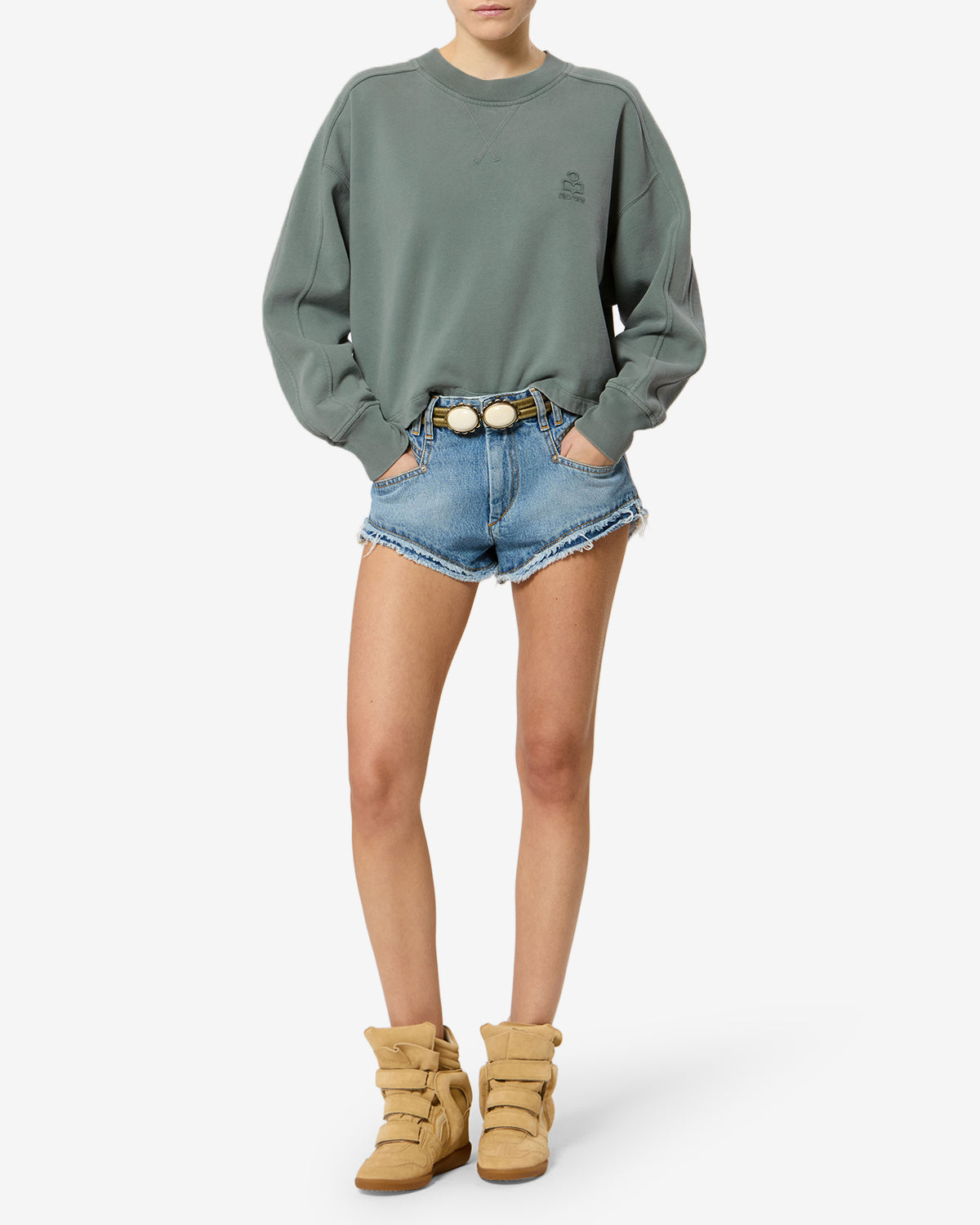 Sweatshirt Sunny — Sauge, vue 2 ; référence SW0186FAD1M06E60SE