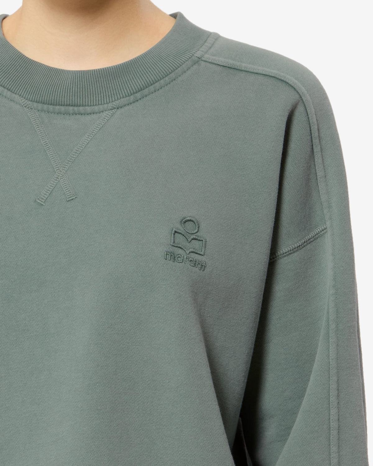 Sweatshirt Sunny — Sauge, vue 3 ; référence SW0186FAD1M06E60SE