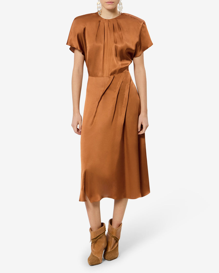 Robe Namsha — Caramel, vue 1 ; référence RO1191FAD3J13I50CA