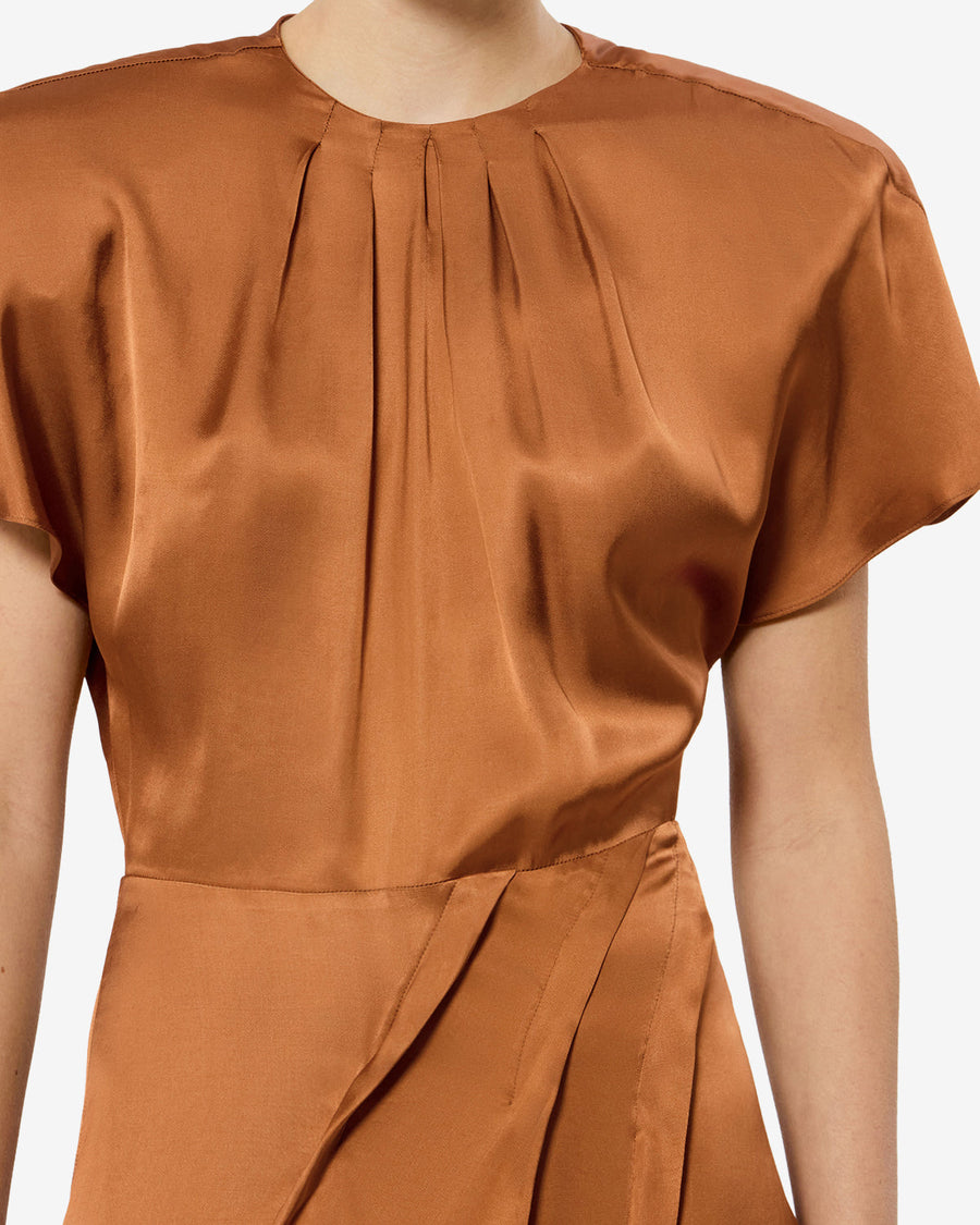Robe Namsha — Caramel, vue 2 ; référence RO1191FAD3J13I50CA