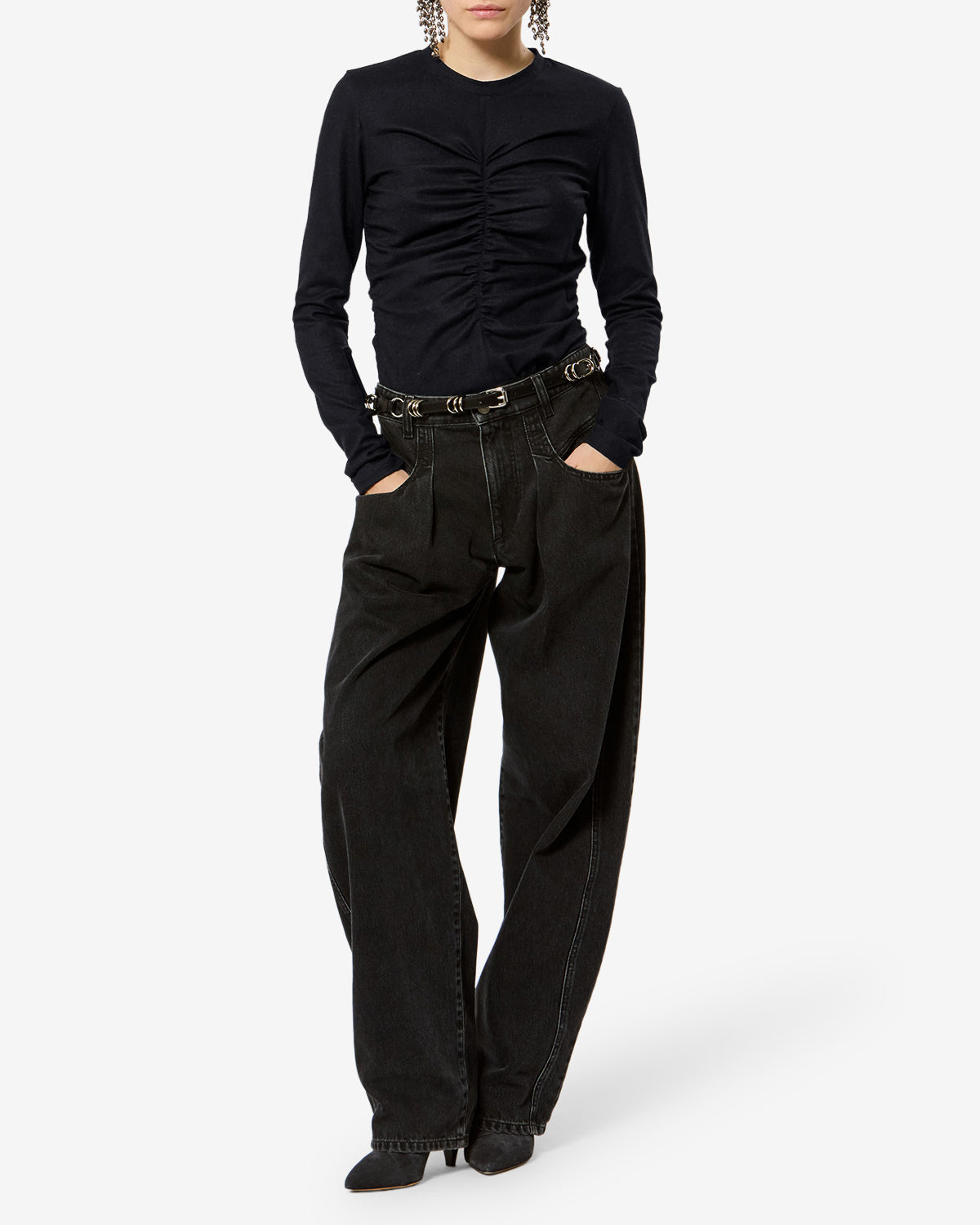 Top Delesa — Noir, vue 2 ; référence HT0960FAD3K05E01BK