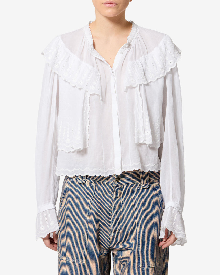 Blouse Kelmon — Blanc, vue 1 ; référence HT0223FAD3J10E20WH