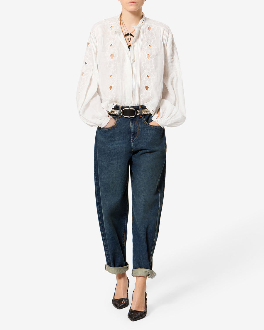 Blouse Rubra — Blanc, vue 2 ; référence HT0964FAD3J12I20WH