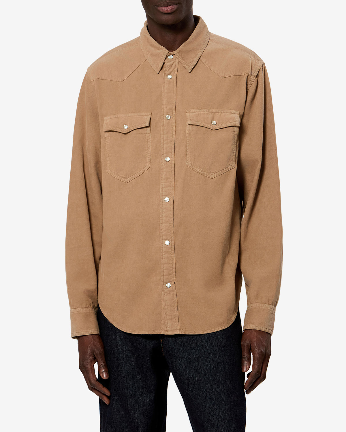 Chemise Vasco — Camel, vue 1 ; référence CH0214HAC1I10H50CM