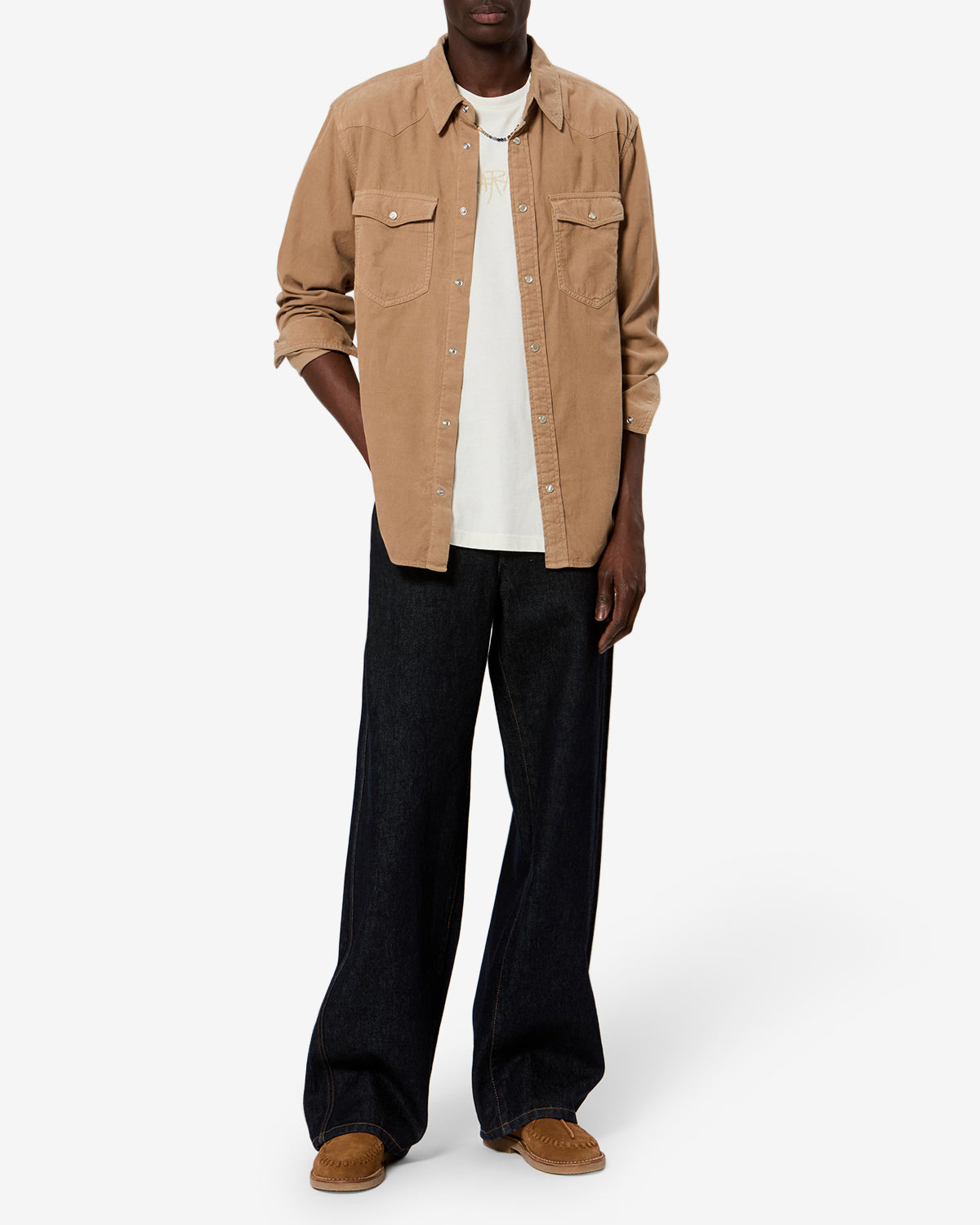 Chemise Vasco — Camel, vue 2 ; référence CH0214HAC1I10H50CM