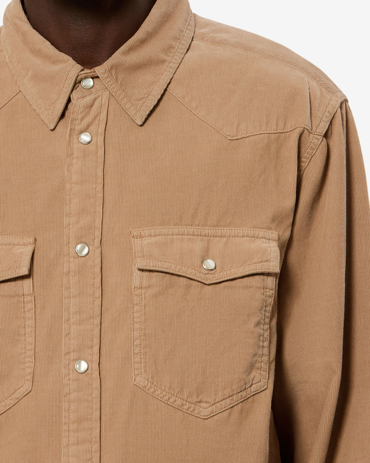 Chemise Vasco — Camel, vue 3 ; référence CH0214HAC1I10H50CM