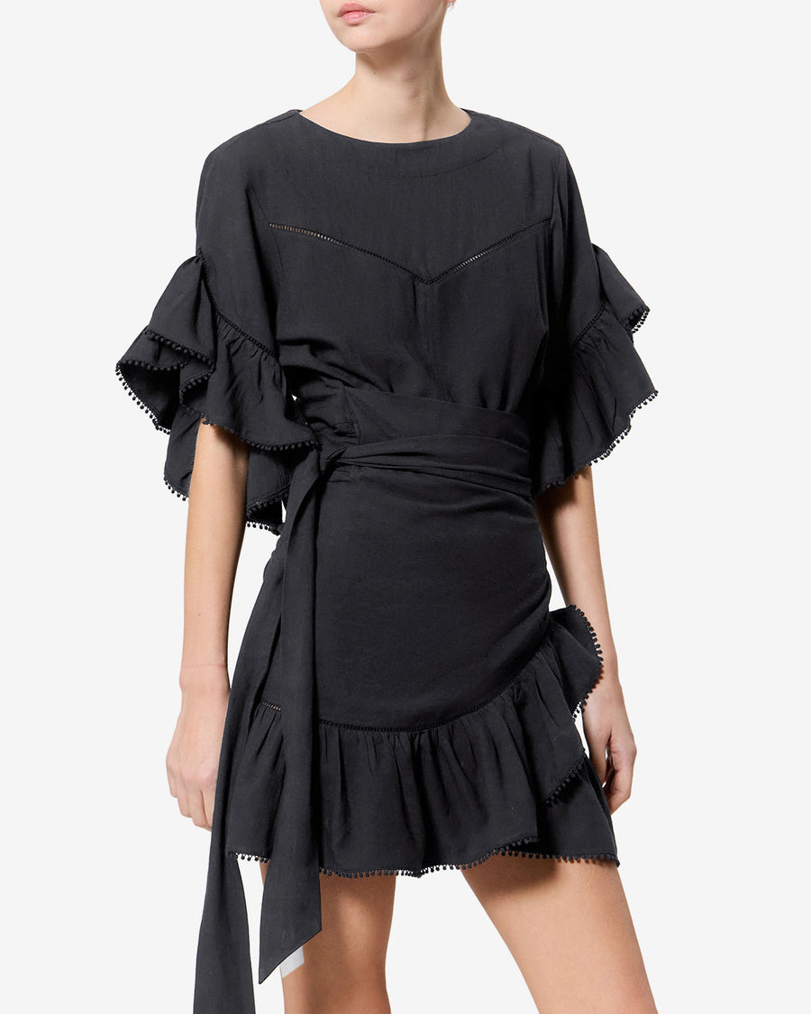 Robe Melicia — Noir, vue 1 ; référence RO1183FAD3J12E01BK