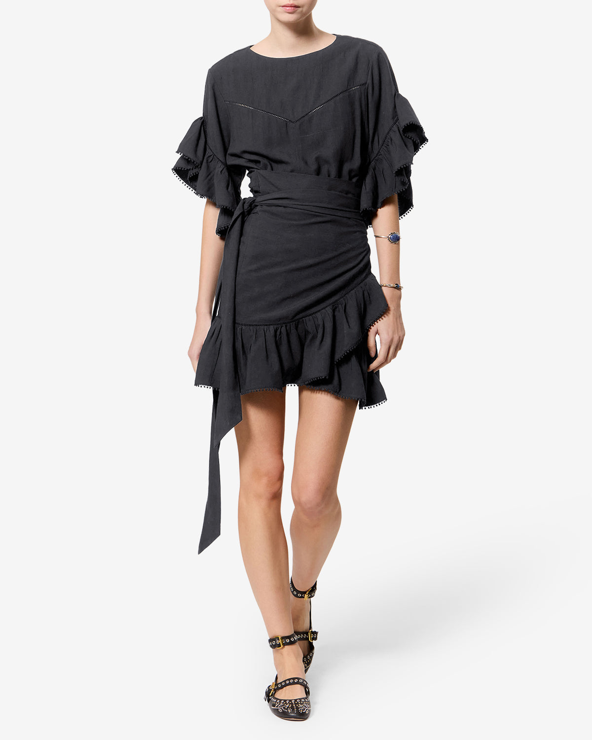 Robe Melicia — Noir, vue 2 ; référence RO1183FAD3J12E01BK