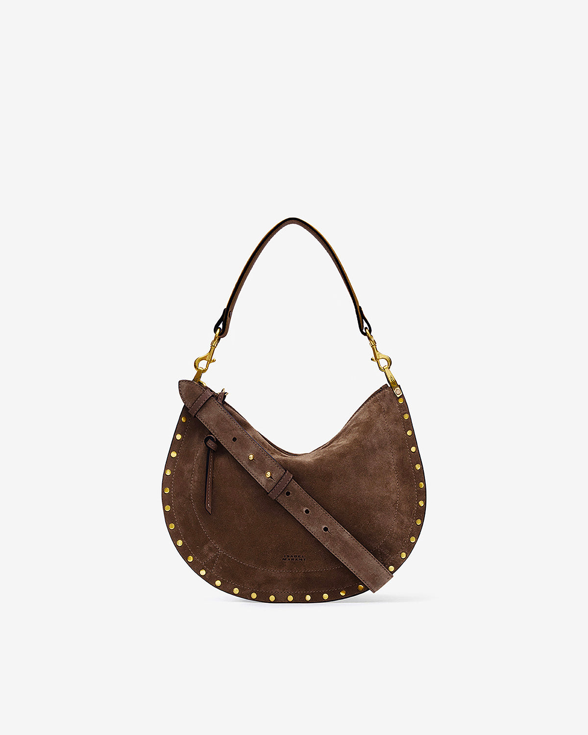 Sac Oskan Soft Zip en cuir velours — Café, vue 1 ; référence BF0066FAB2C03M50CF
