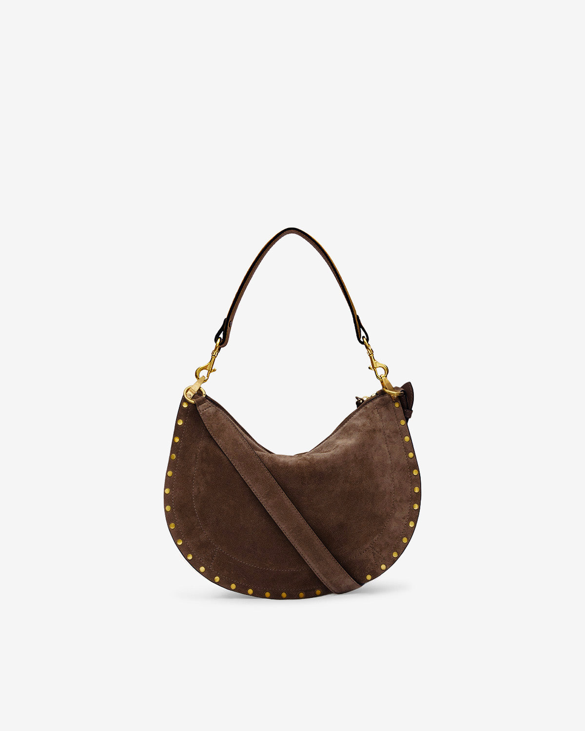Sac Oskan Soft Zip en cuir velours — Café, vue 2 ; référence BF0066FAB2C03M50CF