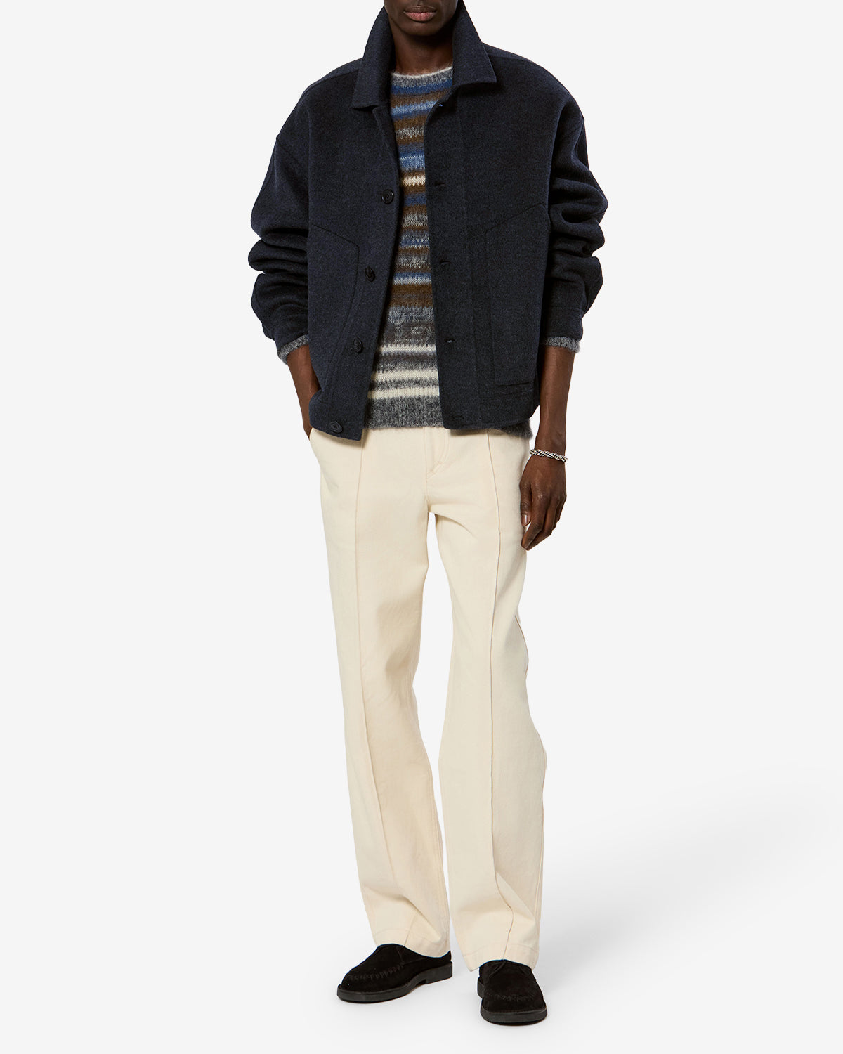 Veste Casper en laine — Anthracite, vue 2 ; référence VE0782HAD3D03H02AN