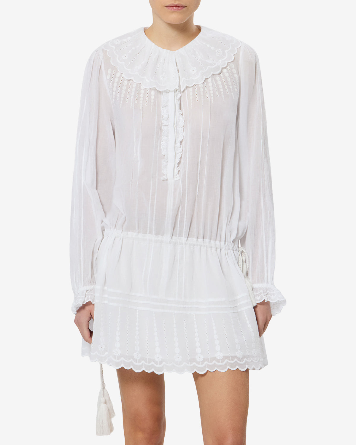 Robe Lenora — Blanc, vue 1 ; référence RO1130FAD3J10E20WH