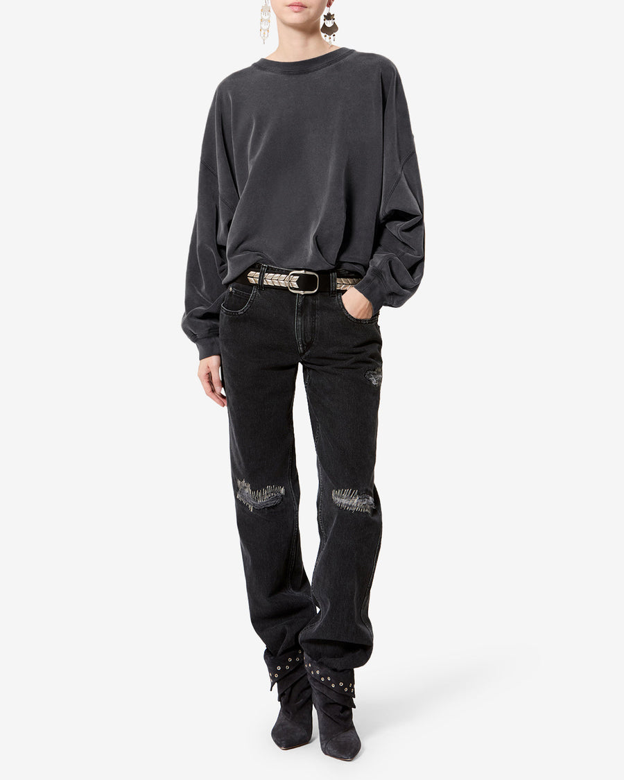 Sweatshirt Sauria — Noir délavé, vue 2 ; référence SW0149FAD1M01E02FK