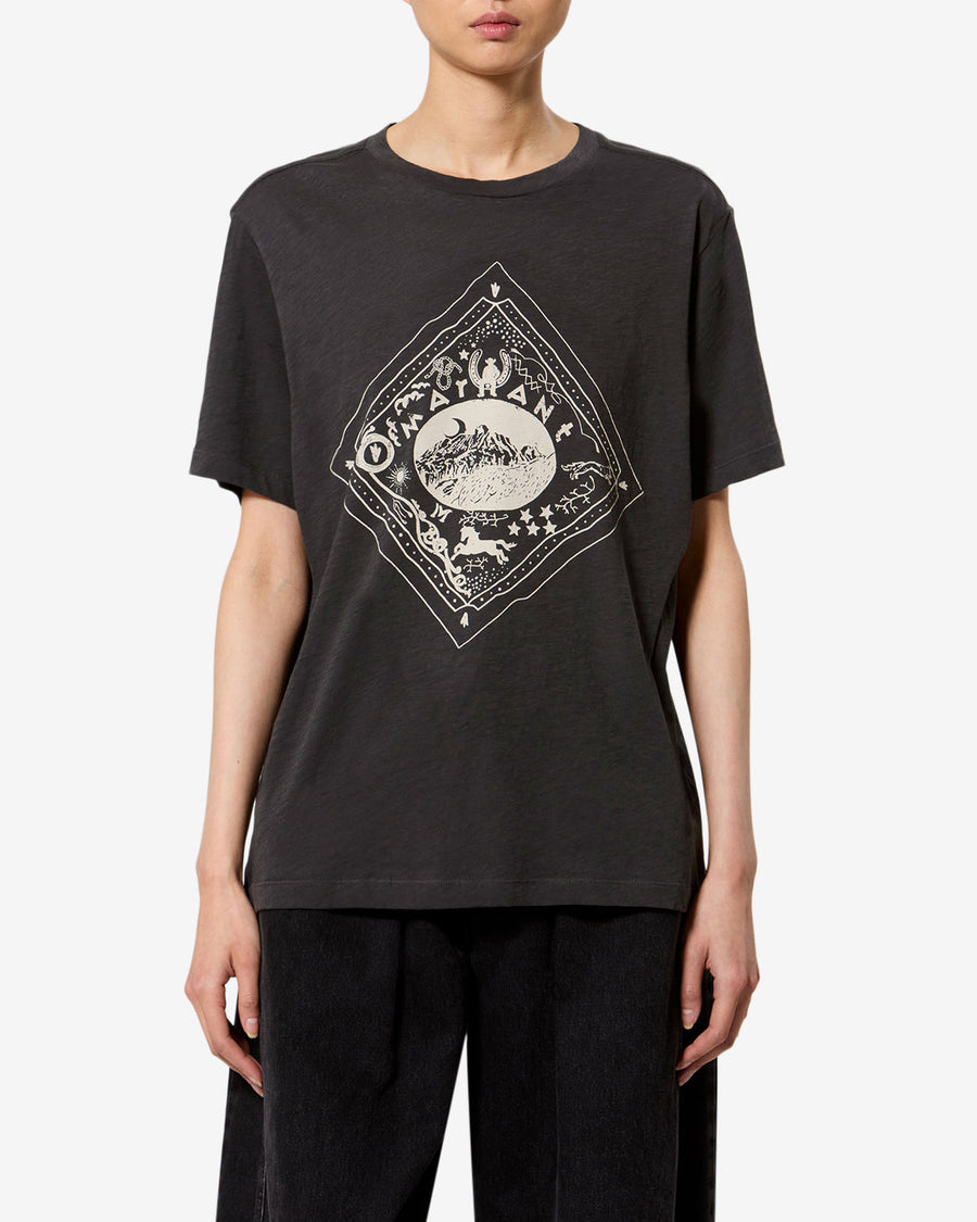 T-shirt Zewel — Noir délavé, vue 1 ; référence TS0001FAD3N04E02FK