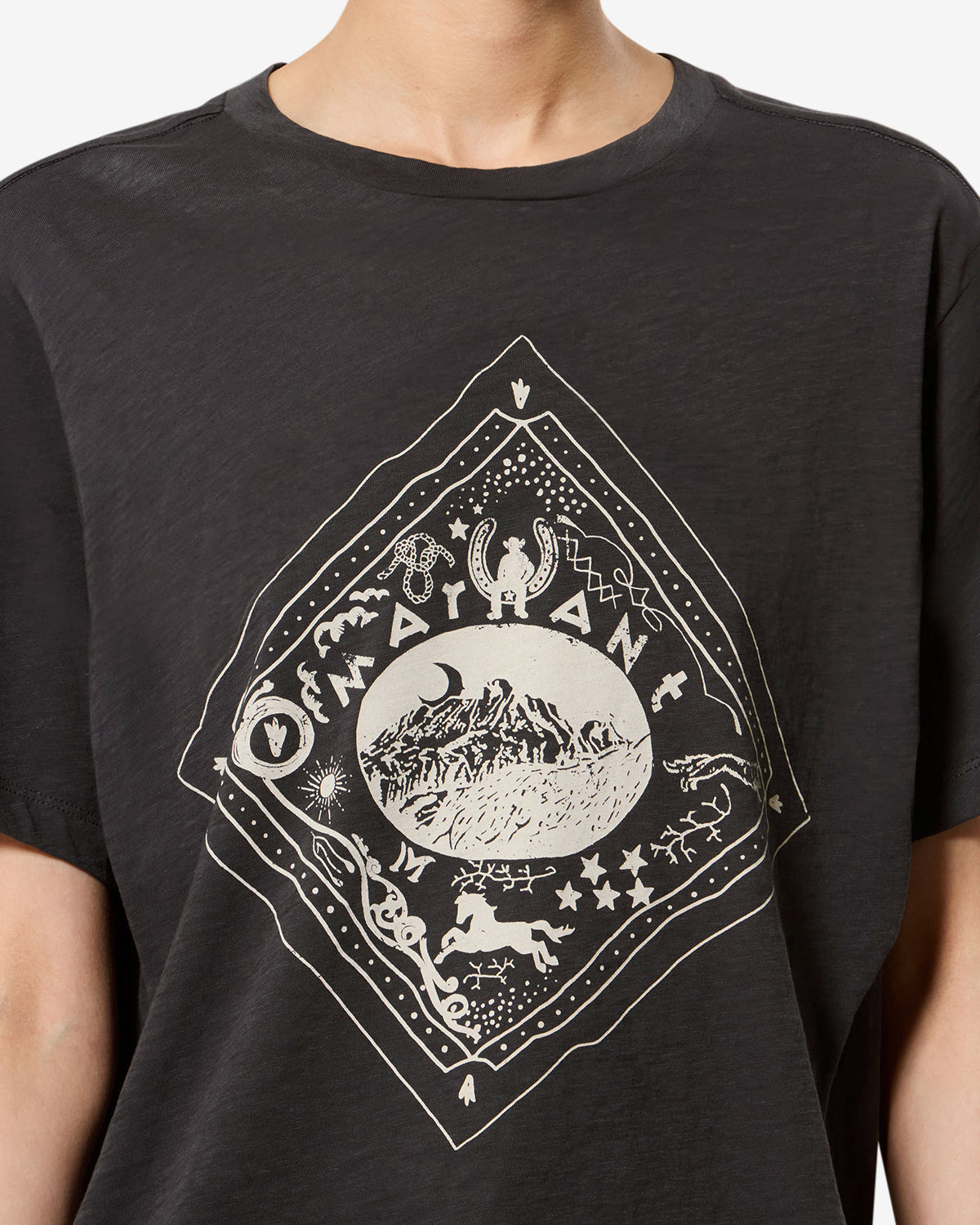 T-shirt Zewel — Noir délavé, vue 3 ; référence TS0001FAD3N04E02FK