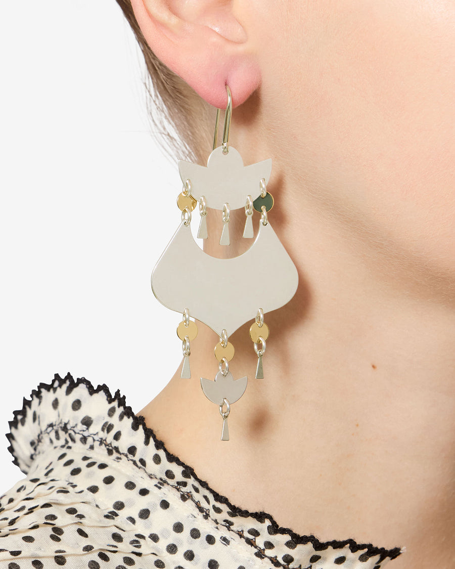 Boucles d'oreille Heija — Argenté-doré, vue 2 ; référence BL0303FAD3B01BSIDO