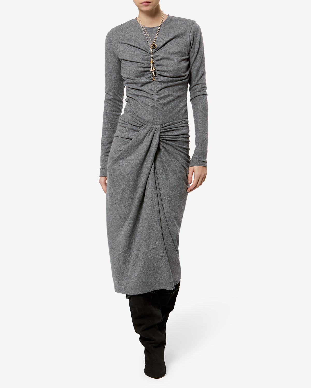 Jupe Jeldia — Gris, vue 2 ; référence JU0018FBD3K05E02GY