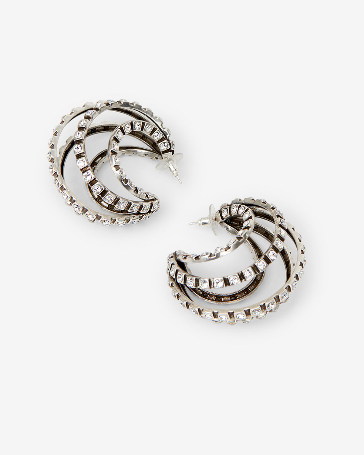 Boucles d'oreille Mona — Argenté, vue 3 ; référence BL0309FAD3B05BTRSI
