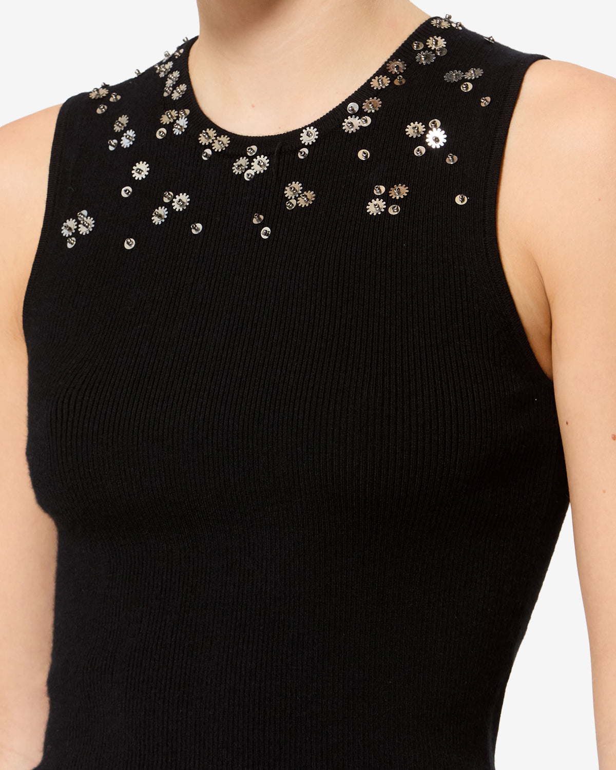 Débardeur Apoline en soie — Noir, vue 3 ; référence PU0936FAD3L05I01BK