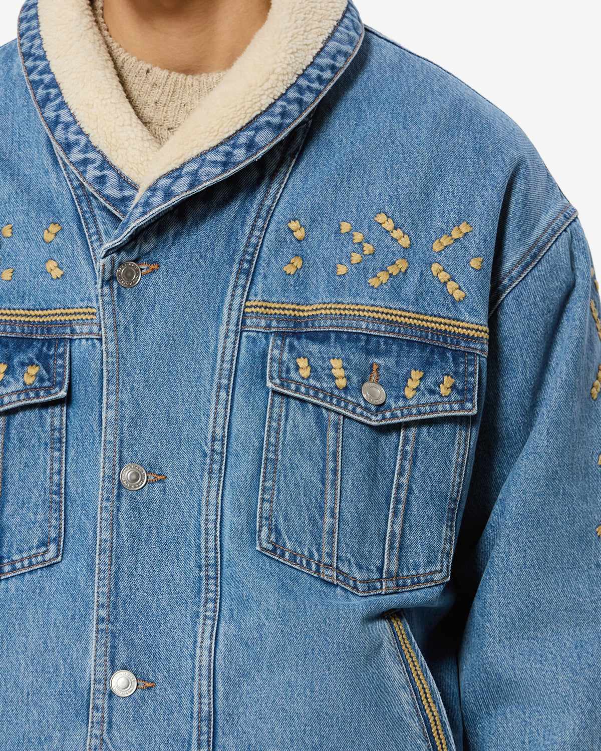 Veste Jackson En Denim — Bleu clair, vue 3 ; référence VE0534HBD3H03H30LU