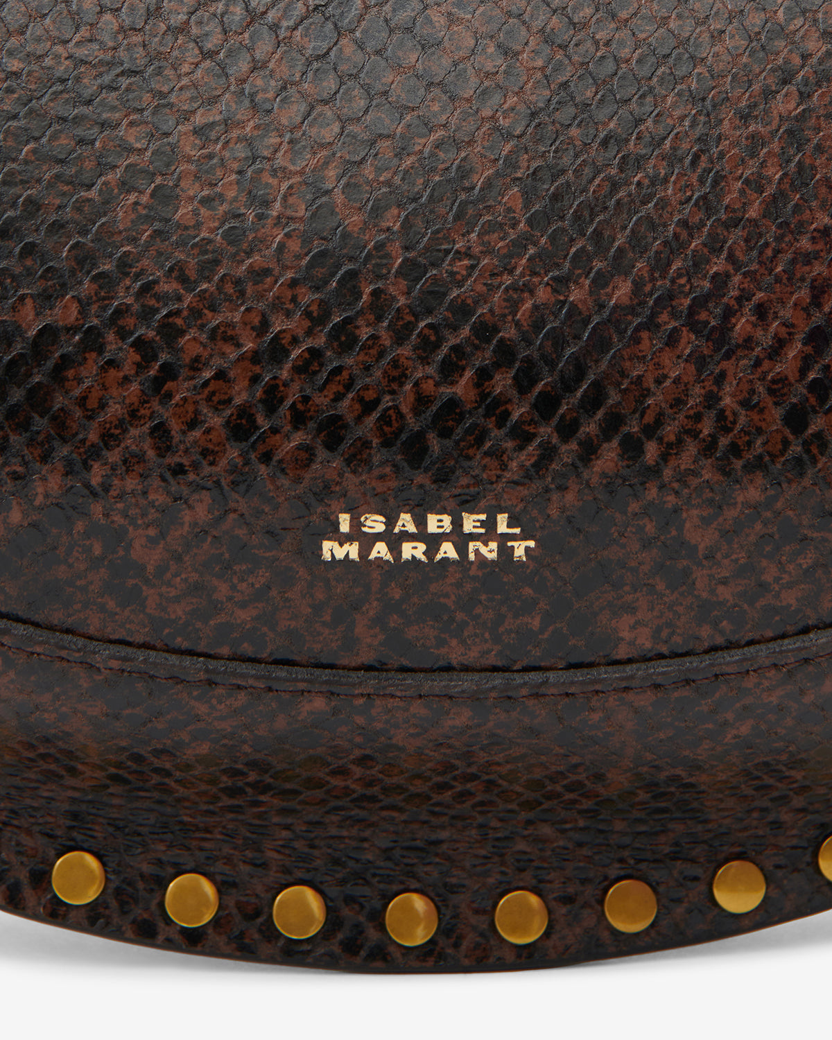 Sac Oskan Moon en cuir grainé effet python — Mocha, vue 1 ; référence PP0003FAD3C16M11MA