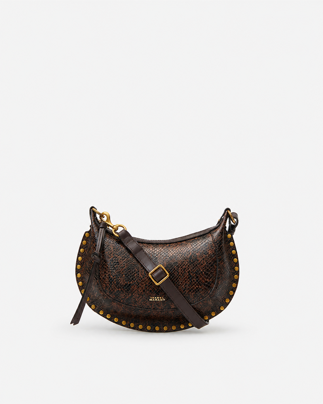 Sac Oskan Moon en cuir grainé effet python — Mocha, vue 2 ; référence PP0003FAD3C16M11MA