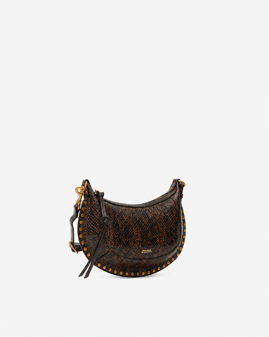 Sac Oskan Moon en cuir grainé effet python — Mocha, vue 3 ; référence PP0003FAD3C16M11MA