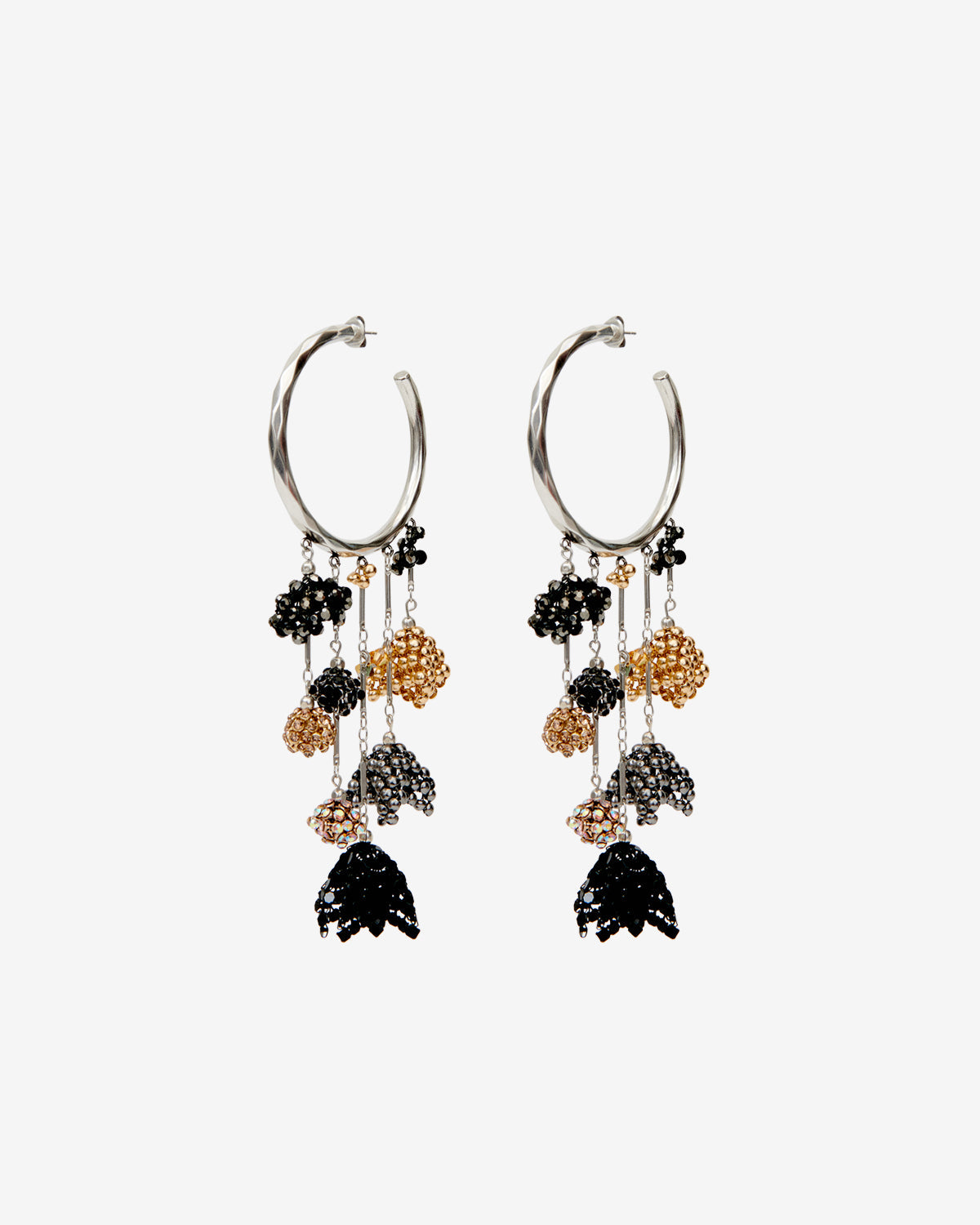 Boucles d'oreille Catalina — Anthracite-argenté, vue 1 ; référence BL0301FAD2B09BANSI