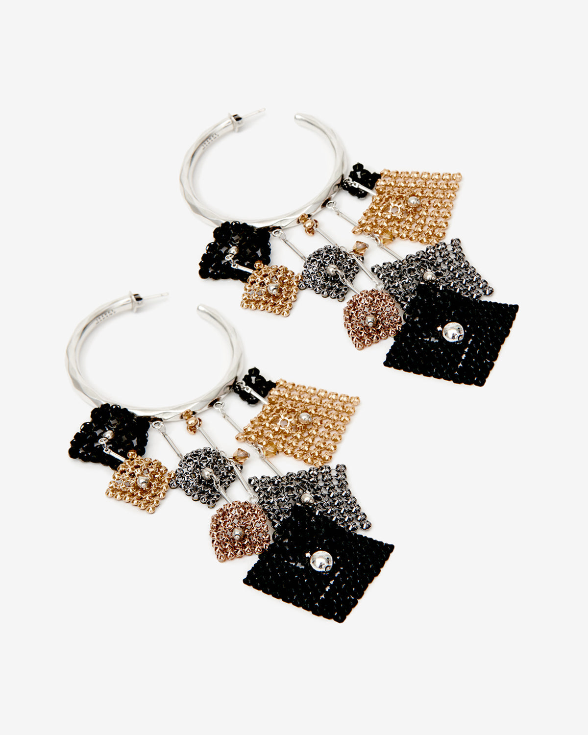 Boucles d'oreille Catalina — Anthracite-argenté, vue 3 ; référence BL0301FAD2B09BANSI