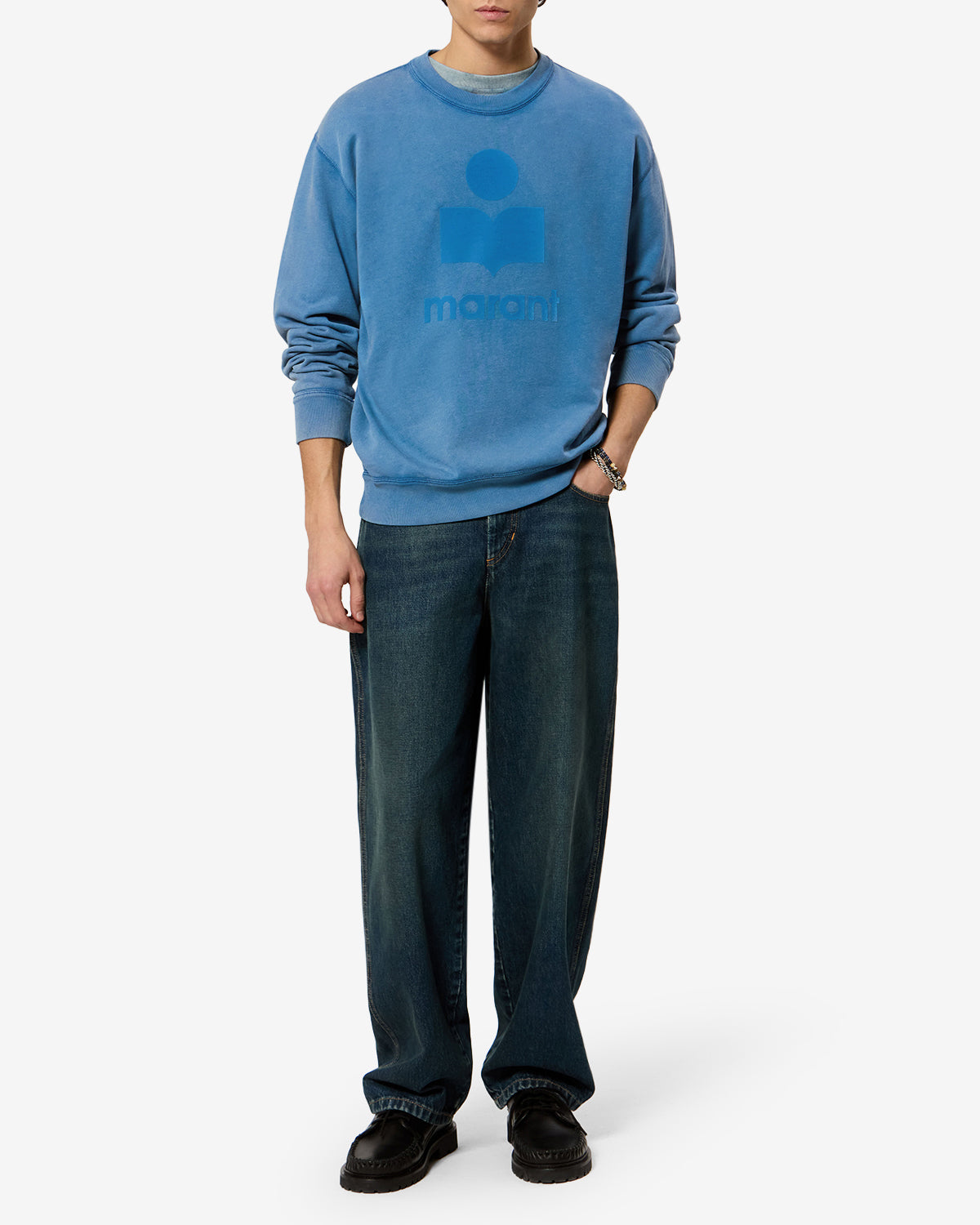 Sweatshirt Mikoy — Bleu, vue 2 ; référence SW0029HAD1M07H30BU
