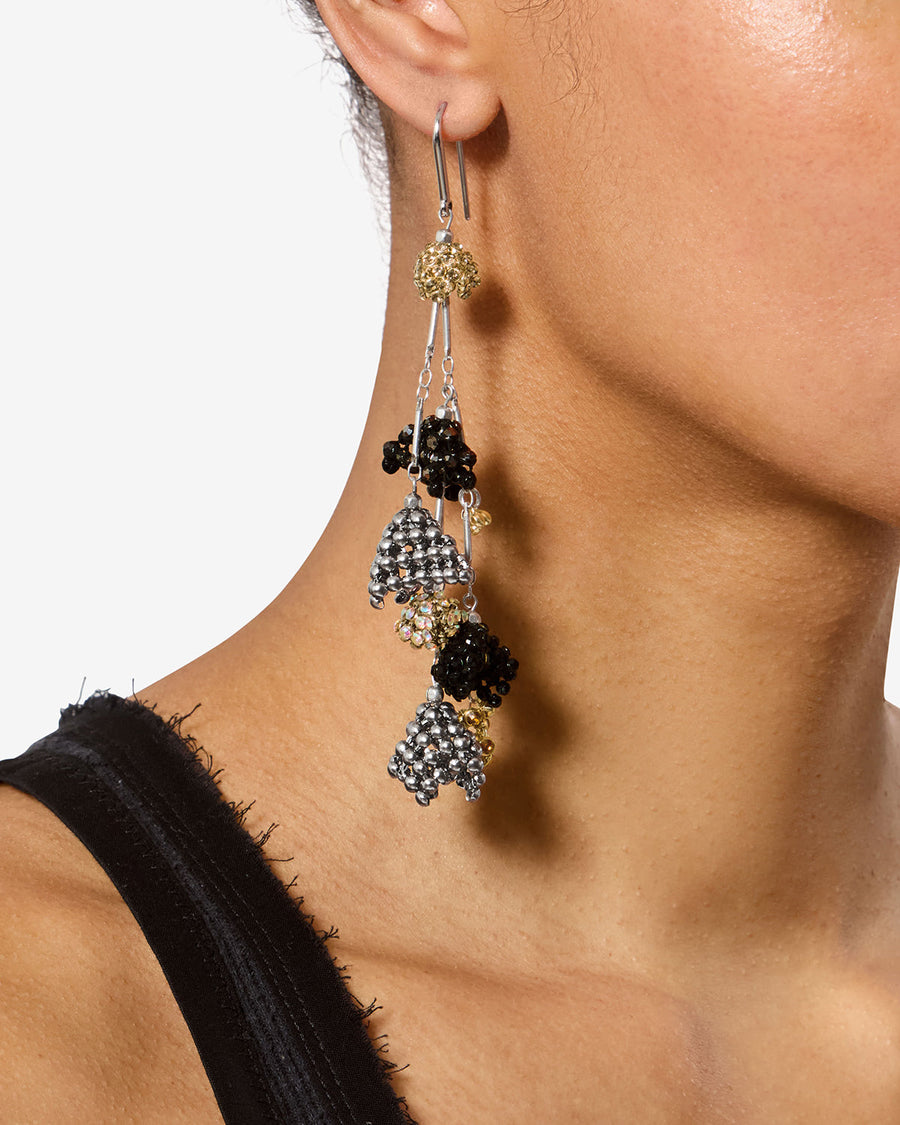 Boucles d'oreille Catalina — Anthracite-argenté, vue 2 ; référence BL0294FAD2B09BANSI
