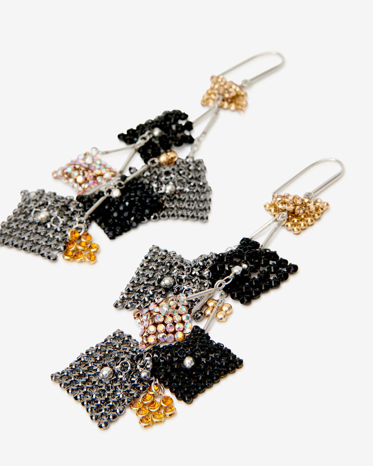 Boucles d'oreille Catalina — Anthracite-argenté, vue 3 ; référence BL0294FAD2B09BANSI