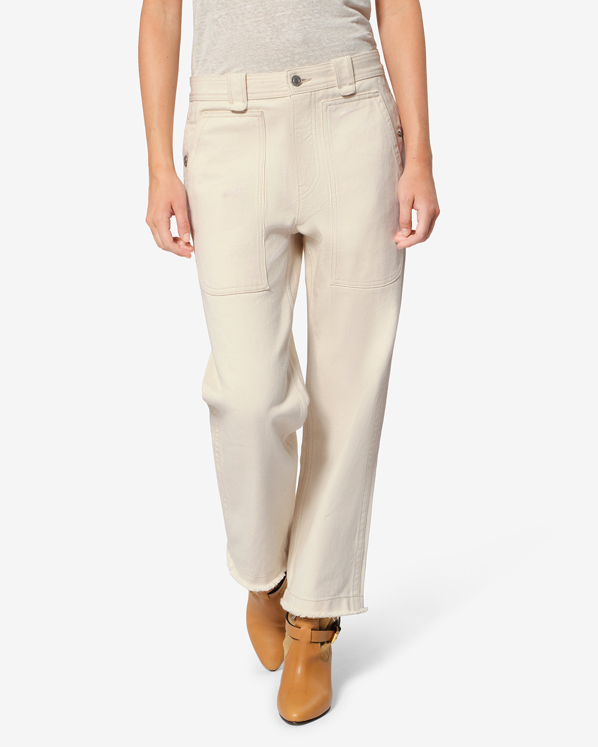 Pantalon Ermina — Écru, vue 1 ; référence PA0709FAD3H02E23EC