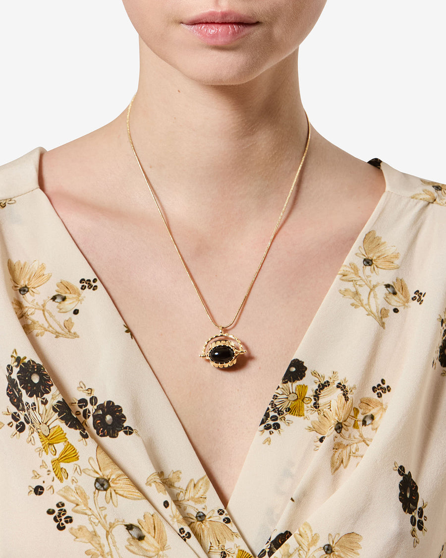 Collier Hanae — Noir, vue 2 ; référence CO0199FAD3B10B01BK