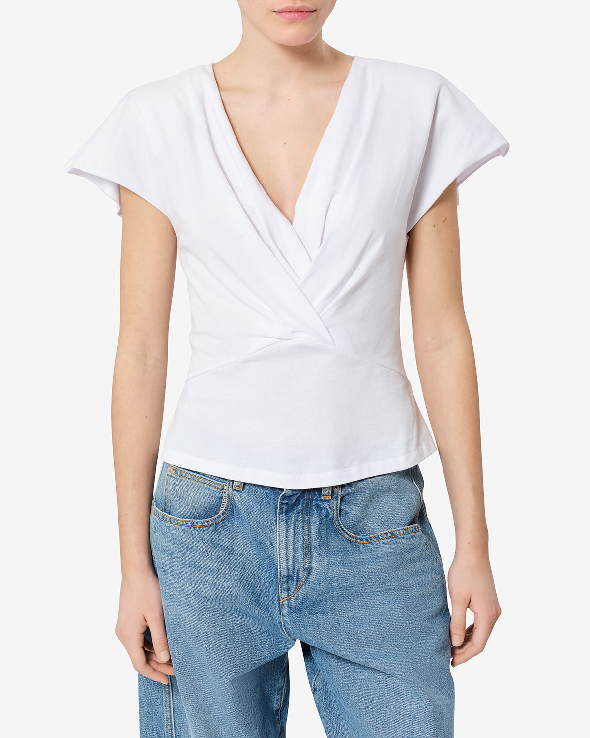 T-shirt Nadrine — Blanc, vue 1 ; référence TS0341FAA1N41I20WH